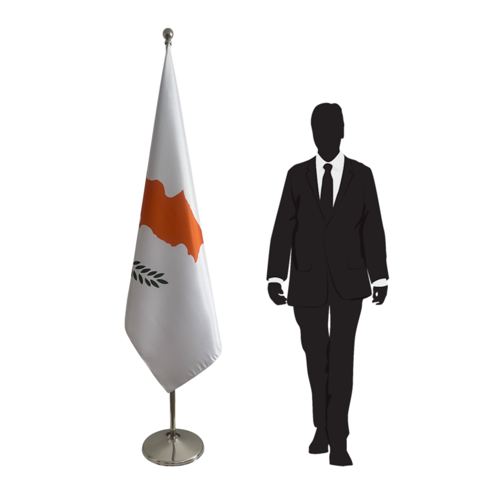 drapeau chypre sur pied