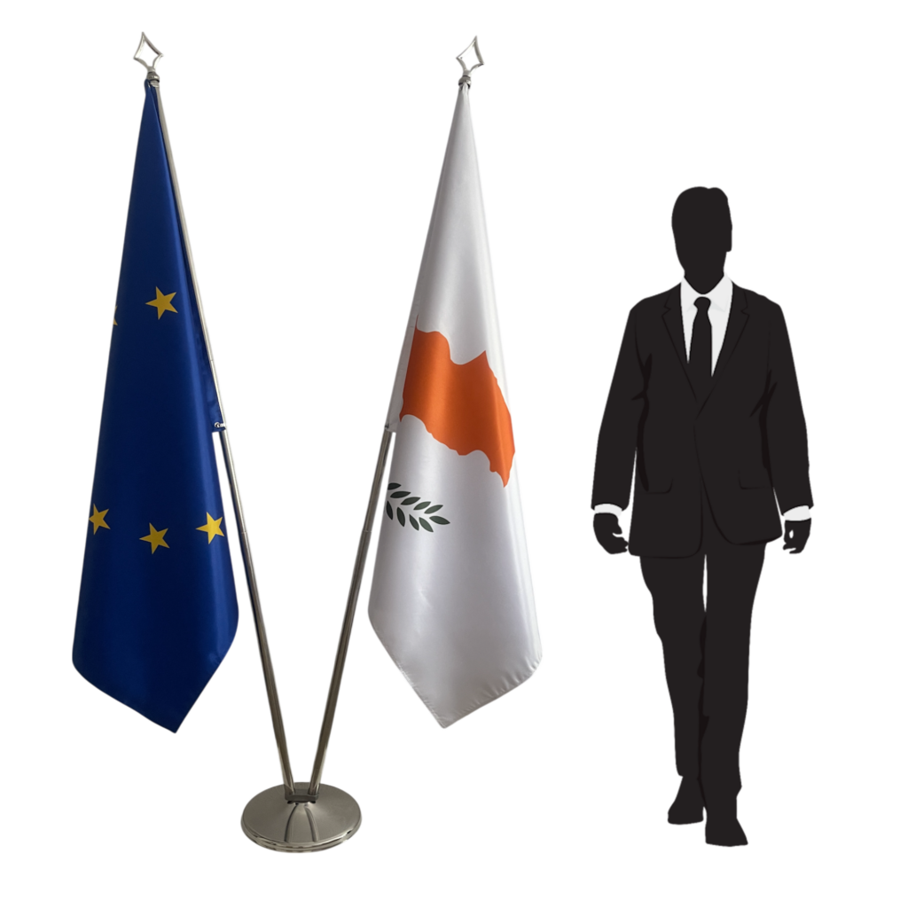 drapeau chypre sur pied