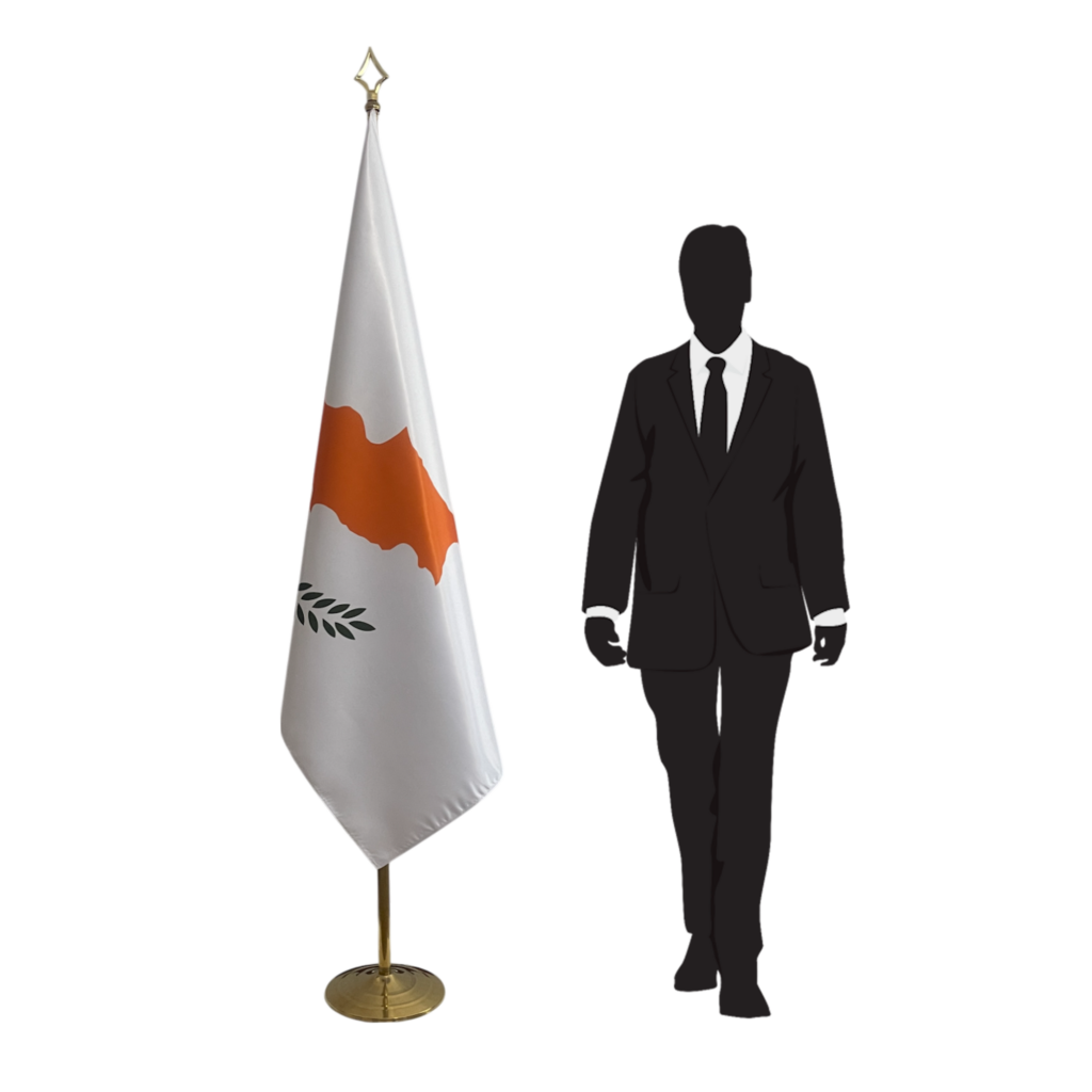 drapeau chypre sur pied