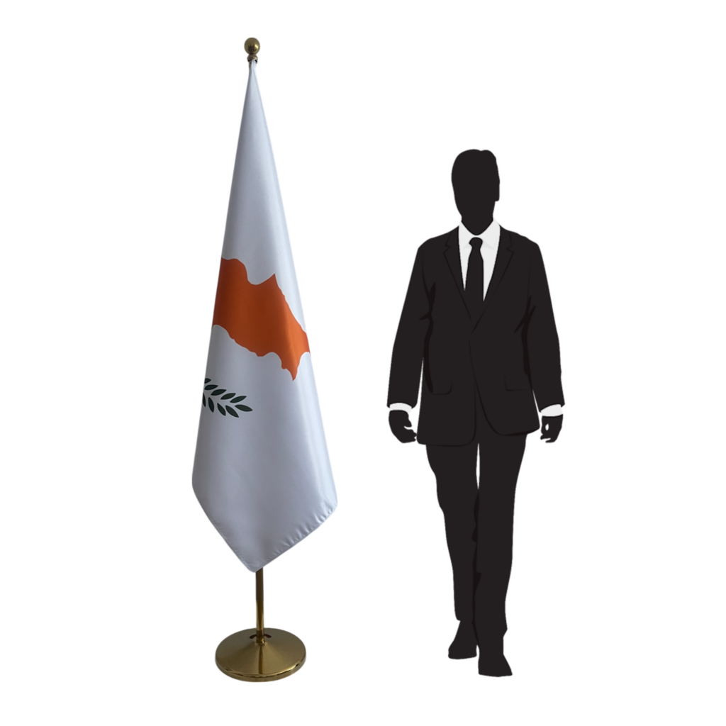 drapeau chypre sur pied