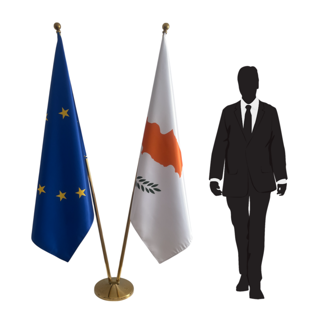 drapeau chypre sur pied