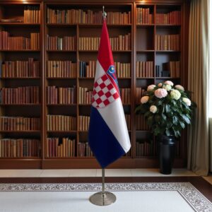 drapeau Croatie sur pied