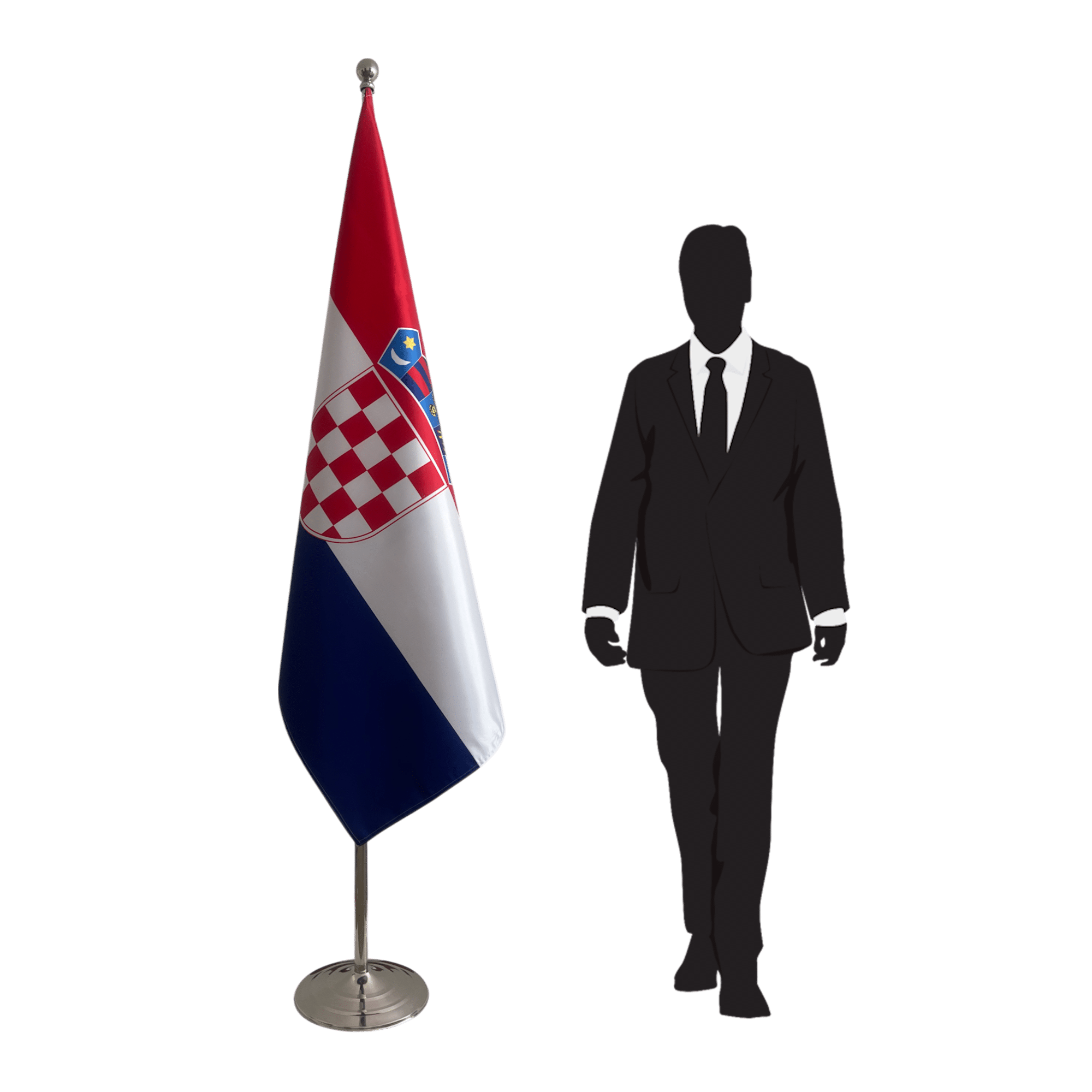 drapeau croatie sur pied