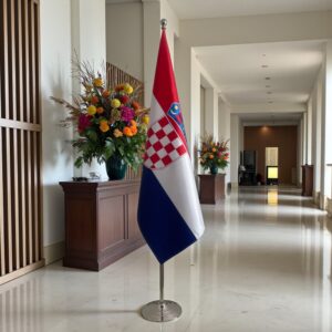 drapeau Croatie sur pied