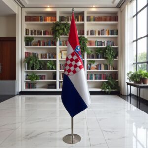 drapeau Croatie sur pied