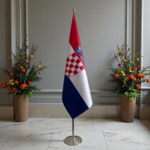 drapeau Croatie sur pied