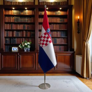 drapeau Croatie sur pied