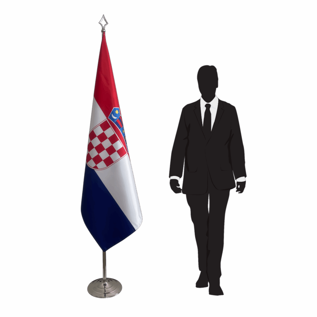 drapeau croatie sur pied