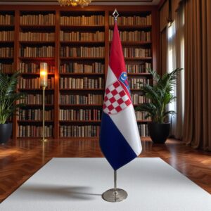 drapeau Croatie sur pied
