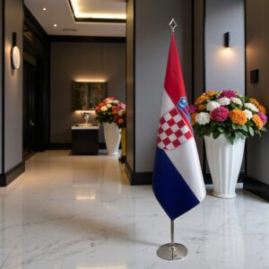 drapeau Croatie sur socle