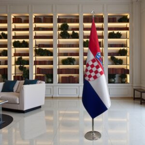 drapeau Croatie sur socle
