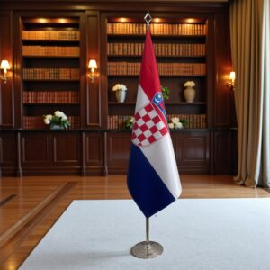 drapeau Croatie sur pied