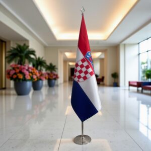 drapeau Croatie sur socle