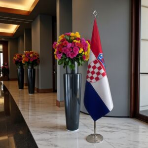 drapeau Croatie sur socle