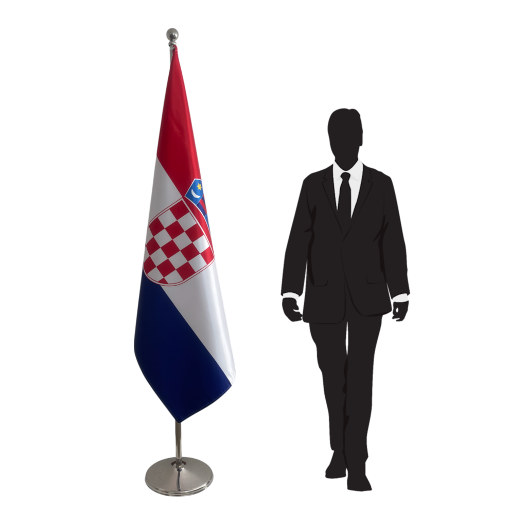 drapeau croatie sur pied