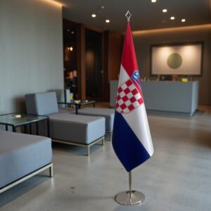 drapeau croatie sur pied