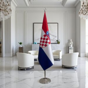 drapeau Croatie sur hampe