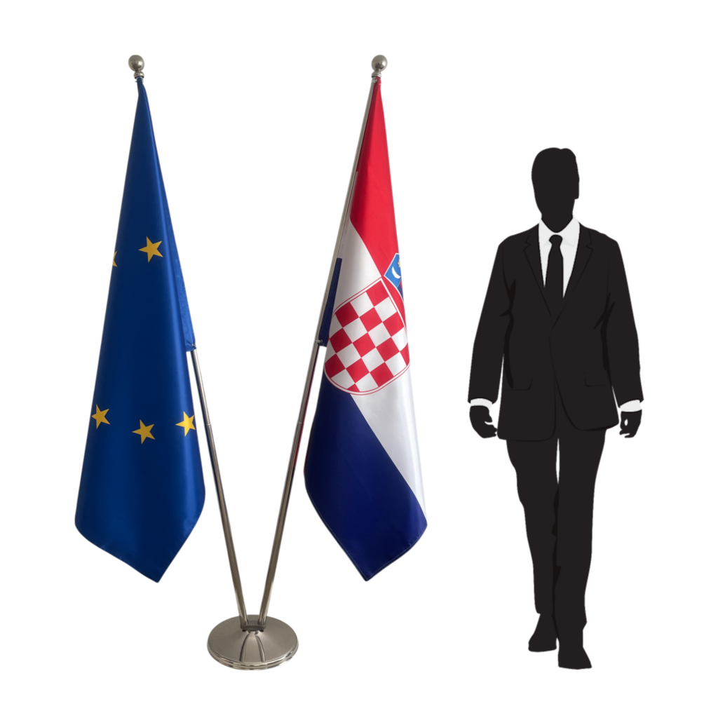 drapeau croatie sur pied