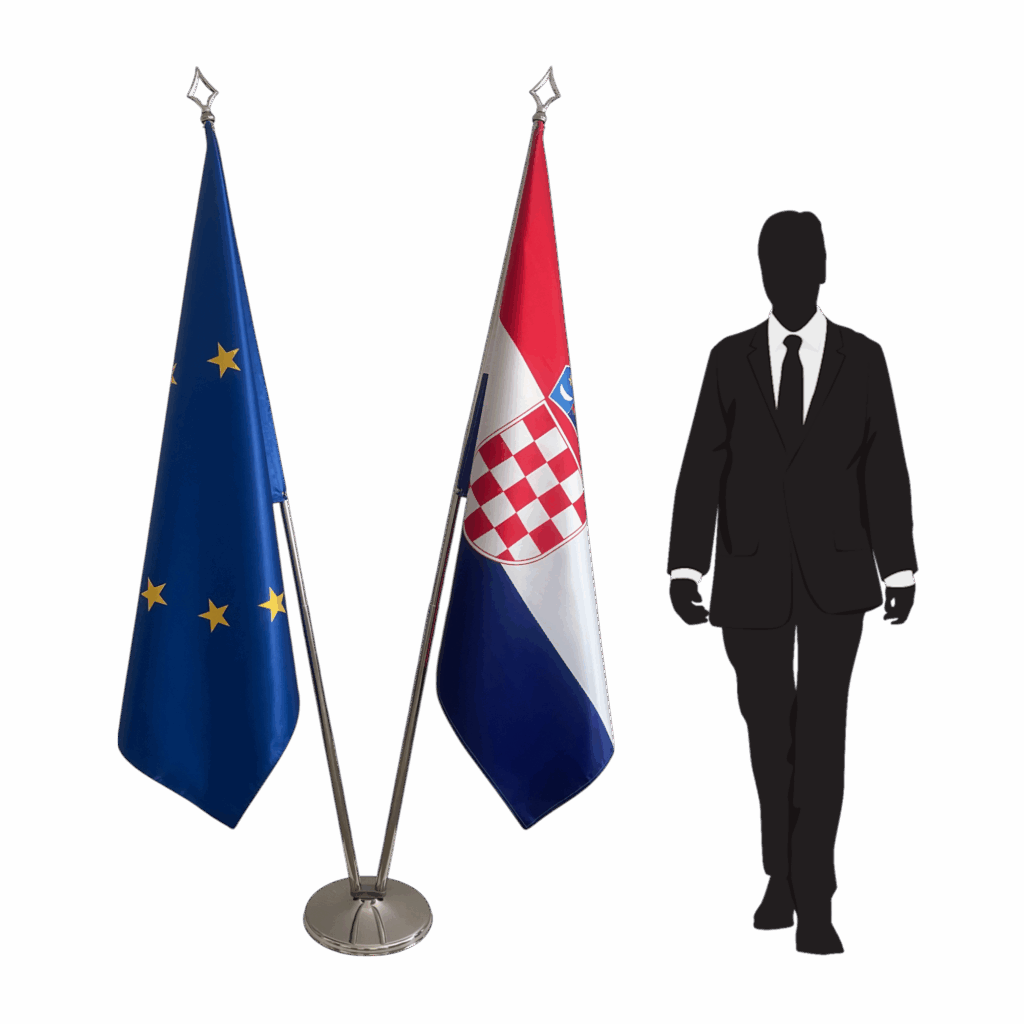 drapeau croatie sur pied