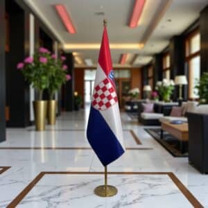 drapeau Croatie avec socle