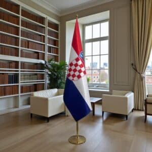 drapeau Croatie avec socle