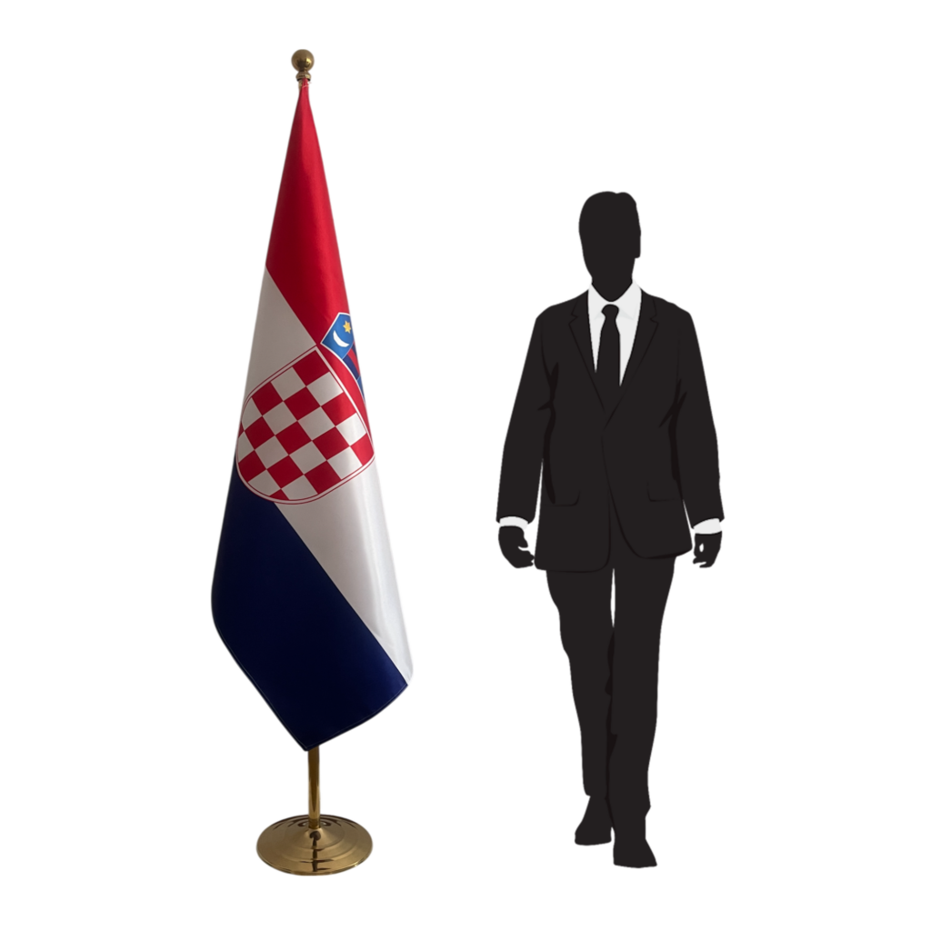 drapeau croatie sur pied