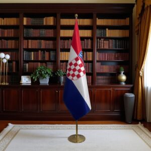 drapeau Croatie avec socle