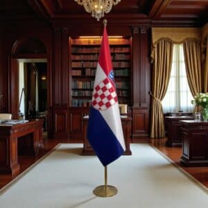 drapeau Croatie avec socle