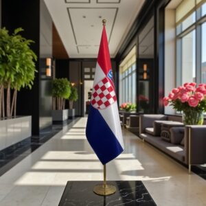 drapeau Croatie avec socle