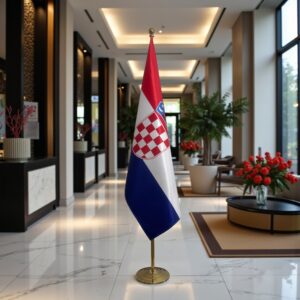 drapeau Croatie avec socle