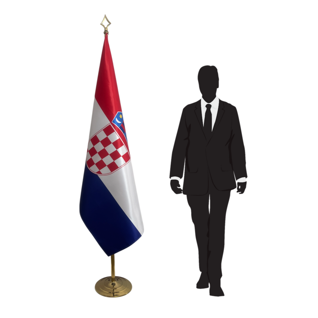 drapeau croatie sur pied