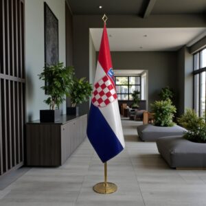 drapeau Croatie avec socle