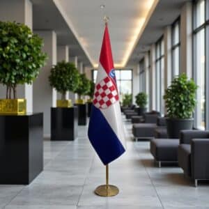 drapeau Croatie avec socle