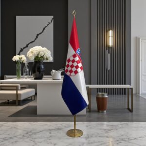 drapeau Croatie avec pied