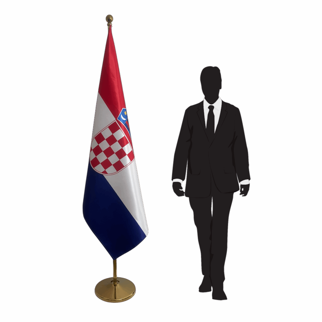 drapeau croatie sur pied