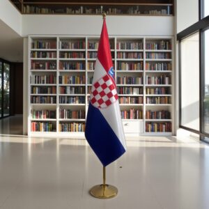 drapeau Croatie avec pied