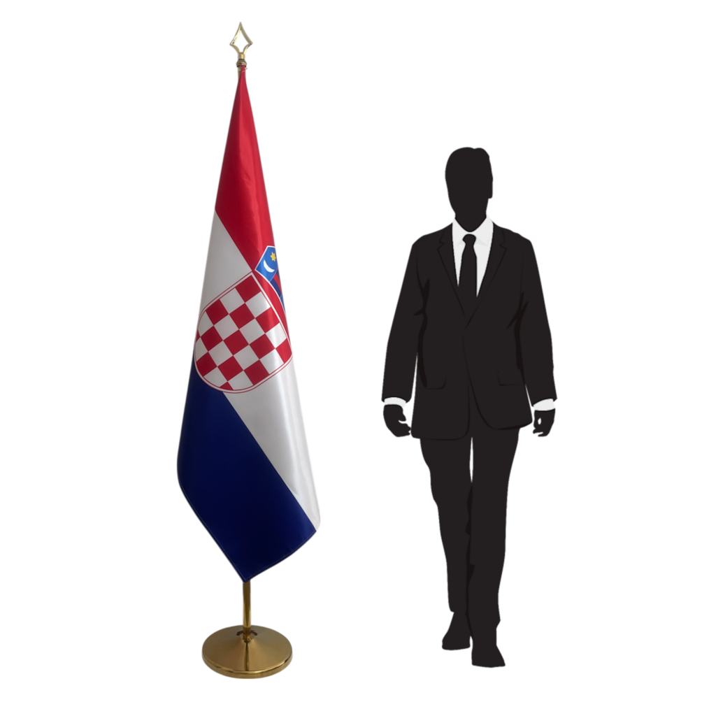 drapeau croatie sur pied