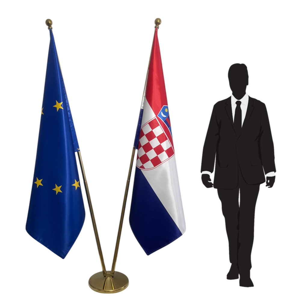 drapeau croatie sur pied