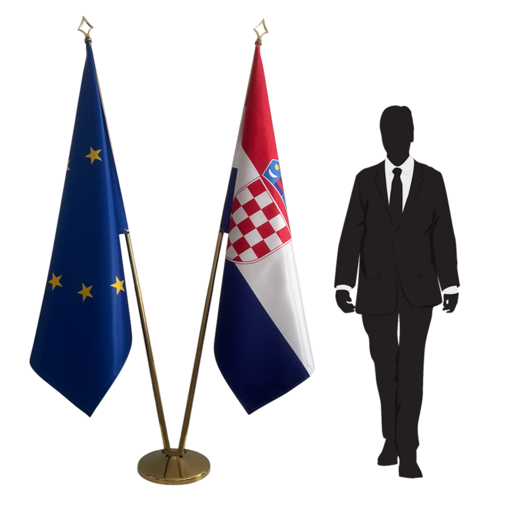 drapeau croatie sur pied