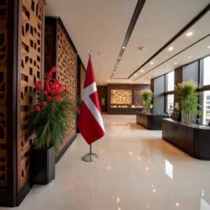 drapeau Danemark sur pied