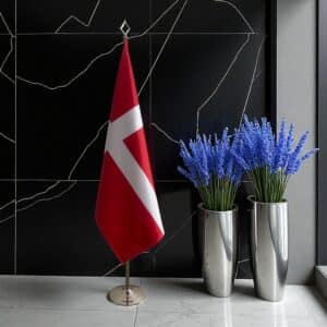 drapeau Danemark sur pied
