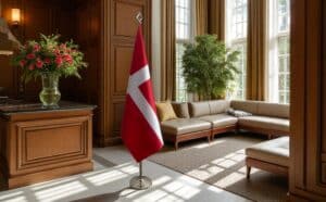 drapeau Danemark sur pied