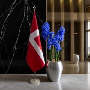 drapeau Danemark sur pied