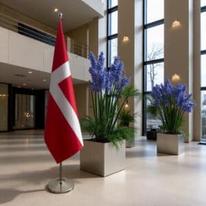 drapeau Danemark sur socle