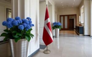 drapeau Danemark sur socle