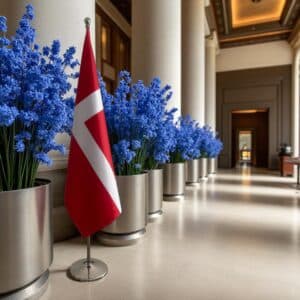 drapeau Danemark sur socle
