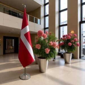 drapeau Danemark sur socle