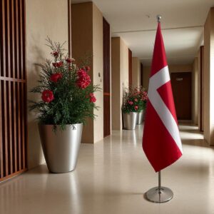 drapeau Danemark sur socle