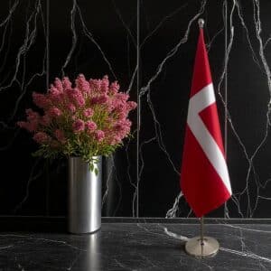 drapeau Danemark sur socle