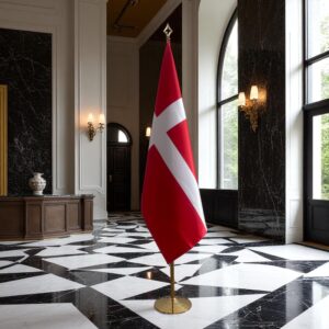 drapeau Danemark avec pied